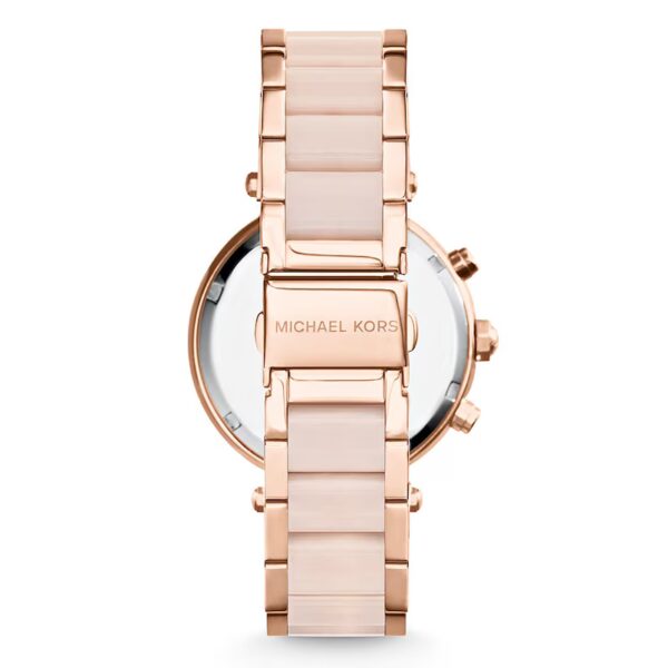 Michael Kors Parker Ladies' Rose Gold Stainless Steel & Ceramic Watch - Image 2